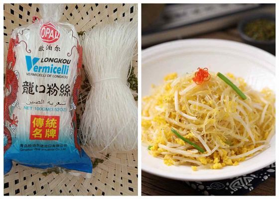 China importeerde doorzichtige gedroogde muingranenglasnoedels